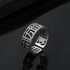 Anillo de la Riqueza Cuarteto Vintage Desgastado para Hombres y Mujeres Pensamiento Deseoso Cara Ancha Personalidad Moda Anillo de Dedo Abierto para Hombre
