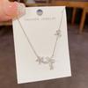 Collar de circonitas microincrustadas de plata para mujer, diseño con sentido del temperamento, moda, Internet, celebridades, diseño que combina con todo, cadena de clavícula súper llamativa.