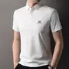 Camiseta de Manga Corta para Hombre Hengyuanxiang de Seda de Hielo Jacquard Antibacteriana y Antiarrugas Nuevo Estilo Verano 2025 Camiseta Sin Costuras Camiseta Fresca para Hombre