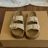 Sandalias Gruesas Ajustables con Hebilla de Imitación de Cuero Transfronterizas para Mujer, Estilo Francés para Exteriores, Zapatos de Playa Suaves para Primavera y Verano, Sandalias de Playa