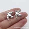 1,2g 16*22mm acessórios de liga de prata antiga pássaro andorinha conector pulseira colar DIY série animal pendente