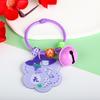 Llavero creativo de acrílico con forma de flor de animal pequeño para coche, accesorio bonito para mujer, colgante exquisito para bolso de pareja