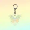 Nuevo Llavero de Acrílico Estilo Ins de Mariposa Colorida de Primavera, Alto Valor Estético, Colgante de Chica Linda, Mismo Estilo para Mejores Amigas