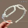Diadema colorida de estilo francés para mujer, accesorio para el cabello de lujo de alta gama, diadema antideslizante para lavarse la cara, hace que la cara parezca más pequeña