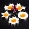 Omelete de aço inoxidável 304 de grau alimentício 1,2 mm anel de omelete omelete em forma de coração molde de omelete