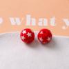 Cuentas redondas de calabaza de colores lindas de 16 mm con agujero recto, cuentas sueltas para pulsera, pendientes, joyería DIY, accesorios de resina para mujer