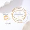 1 juego de pulsera de brazo de anillo de joyería de traje de mujer de cabeza plana con patrón en espiral de tres capas de metal estilo minimax de moda
