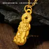 Shuibei Ouro Puro 999 Pingente Vajra Pixiu Traga Riqueza e Tesouro Colar de Contas de Transferência de Fortuna Estilo Quente de Transmissão ao Vivo Dropshipping