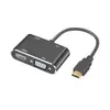 Conversor VGA para HDMI + VGA com Áudio VGA Um para Dois Computador para Monitor Macho para Fêmea Conversão de Alta Definição