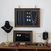 Suporte de Exposição de Joias Sensual Veludo Preto Porta-Retrato Parede Joias Pulseira Brincos Colar Cabide Banca de Loja Exposição