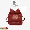 Bolso Infantil Estilo Nuevo Lazo Mini Bolso Silla Estilo Coreano Bordado de Lunares Gato Lápiz Labial Bolso Cruzado para Niñas
