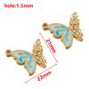 Colgante de mariposa de acero inoxidable de 22 x 21 mm con forma de diamante, ideal para manualidades, accesorios de nicho para animales, venta al por mayor