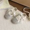 Sapatos de Princesa Elegantes com Laço para Meninas 2026 Nova Chegada de Primavera Design de Nicho Solado Macio Sapatos de Couro Versáteis para Crianças
