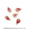 Borde chapado en cobre flor de ciruelo circón gota de agua colgante diy hecho a mano pulsera aretes accesorios de joyería materiales al por mayor