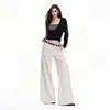 Jeans de Pierna Ancha para Mujer de la Colección Otoño 2026 Transfronteriza, Pantalones Casuales Lavados Estilo Martin Americano de Cintura Baja, Holgados, Adelgazantes, Casuales