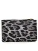 Bolsa de moedas ultrafina simples com zíper curto e internacional, nova bolsa para moedas com estampa de lichia e leopardo para identidade e moedas