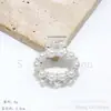 Pinza de Garra Versátil Moderna Simple de Aleación Electrochapada Pinza para el Cabello Pequeña con Perla y Pedrería Estilo Europeo y Americano para Flequillo