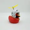 Enfeites de Carro de Pato Quebrando Pato de Natal Andando de Bicicleta Elétrica Decorações de Bicicleta Pato Vermelho Pequeno Interior Pato Amarelo Pequeno