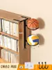 Estante de Almacenamiento para Baloncesto Montado en la Pared Estante para Balones Estante de Almacenamiento para Fútbol Estante para Balones del Hogar Gabinete Lateral Estante de Colocación para Voleibol Soporte