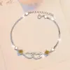 Pulsera Transfronteriza de Plata de Ley S925 Dulce Amor Corazón a Corazón Accesorios Joyería Joyería de Mano de Moissanita de Alta Gama Venta al por Mayor