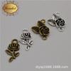 Yiwu Venta al por mayor de productos pequeños Colgantes de flor de rosa estilo antiguo europeo y americano Accesorios de joyería Huangdan 100 Piezas/Paquete