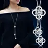 Cadena Larga para Suéter, Collar de Lujo Ligero y de Alta Gama para Mujer, Accesorio de Borla Moderno y Versátil, Colgante Simple de Perla que No se Desvanece
