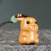 Cadena para Teléfono Móvil de Palo de Rosa Pikachu Sándalo Verde Lindo Colgante de Bolsa de Dibujos Animados Joyería para Pareja Hombres y Mujeres