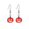 Aretes de serie de Halloween al por mayor del fabricante, aterradores y divertidos, fantasma, murciélago, araña, aretes de calavera