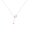 Collar de Estrella y Luna Estilo Coreano para Mujer, Cadena de Clavícula Hueca Elegante Simple Vintage, Cadena Elegante Ajustable para Suéter