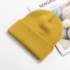 Hatazzle Gorro de Inverno Elegante Estilo Coreano Gorro de Tricô com Logo Estampado Gorro Fino de Puxar Gorro de Lã Tricotado