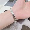 Pulseiras com Designs Únicos e Modernos, Braceletes Abertos, Joias para Atacado, Estilo Doce e Descolado, Design Geométrico Banhado a Prata, Tendência de Moda Personalizada
