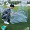 Sofá Inflable con Patrón para Adultos al Aire Libre en Casa Foto de Celebridad de Internet Sofá Perezoso de PVC Transparente Estilo de Camping de Moda