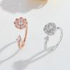 Runxin en stock Collar TikTok para mujer Anillo giratorio Celebridad de Internet Anillo de collar giratorio Traje de conjunto de joyería de dos piezas
