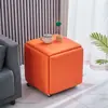 Banqueta de Almacenamiento Moderna Nórdica, Banqueta para Cambiarse los Zapatos, Taburete Pequeño Multifuncional, Taburete Plegable Cubo, Taburete Combinado Cinco en Uno