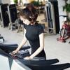 Primavera y Verano Nuevo Secado Rápido Ajustado Deportes Exterior Correr Fitness Ocio Ropa Camiseta de Manga Corta para Mujer
