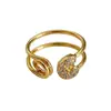 Nuevo anillo de viento frío de Internet Celebrity ajustable diseño de nicho europeo y americano anillo de dedo personalizado de moda simple