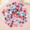 Acessórios para bonecas, olhos artificiais de boneca de desenho animado semicirculares, patches de vidro de pedra preciosa de tempo, patches de olho feitos sob medida