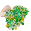 Ábaco de Jadeíta Tricolor Tipo Hielo con Agujero Grande, Cuentas de Piedra Ba Shan, Accesorios y Espaciadores para Joyería DIY, Pulseras, Collares