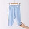 Calça Cropped Infantil 2026 Verão Calça para Meninas Calça para Dormir de Meninos Fina Sem Costura Tamanhos Médio e Grande Calça Casual para Casa Infantil