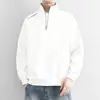 Sudadera de moda de estilo Hong Kong, con media cremallera y cuello alto, manga larga, súper vendida para Otoño 2025, elegante y moderna para adolescentes, versátil