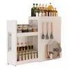 Rack de Condimentos Estreito Estilo Transfronteiriço para Cozinha Bancada Extensível Multicamadas à Prova de Poeira Armazenamento Porta Condimentos de Óleo Sal Molho Vinagre