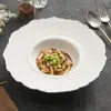 Tazón de Cerámica Cuadriculada Estilo Sombrero de Paja Hecho en Fábrica, Tazón Grande para Sopa con Acabado de Alta Gama, Tazón Creativo Irregular con Textura Martillada para Pasta, Tazón para Ramen