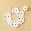 Baberos de Crepé de 6 Capas para Bebé, Toallas de Saliva 100% Algodón, Baberos para Bebé Recién Nacido Niño y Niña, Baberos Anti-Vómito, Toallas de Saliva