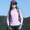 Roupa Outdoor de Secagem Rápida Tops de Manga Comprida Femininos Absorvente de Suor Elástico Respirável Corrida Esportes Caminhada Montanhismo Proteção Solar Camiseta de Secagem Rápida