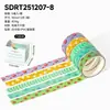 Série Sol de Primavera Caixa Floral Colorida Fita Washi Material para Diário DIY Bordas de Colagem Adesivos