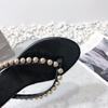 Sandalias Plateadas de Verano Nuevas de Corte Bajo Estilo Coreano Pantuflas Estilo de Noche 2023 Falda Perla Temperamento Hada Tendencia Fairy