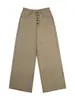 Ropa para Hombre Fengshe / 2026 Retro Americano Lavado a la Piedra Botón de Espiga Recto Versátil Línea A Pantalones Casuales Sueltos para Hombres y Mujeres