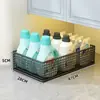Cesto de Roupa Suja Móvel Cesta de Armazenamento Sob Gabinete de Banheiro Sob Lavatório Carrinho Pequeno de Chão com Rodas Porta-Detergente