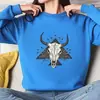 Moletom Gola Redonda com Estampa de Cabeça de Vaca para Comércio Transfronteiriço, Top Tendência Atacado para Temu, Amazon, Wish