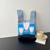 Bolsa Tricotada com Senso Avançado Nova Bolsa de Pulso de Desenho Animado Bolsa de Férias Bolsa de Mão Nicho Versátil Bolsa de Mão Bolsa de Presente